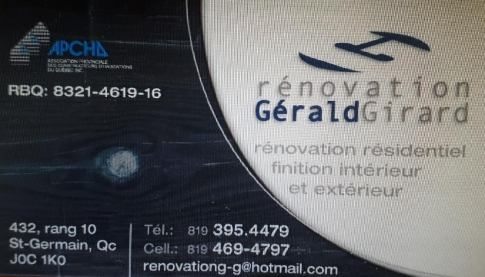 Rénovation Gérald Girard Logo